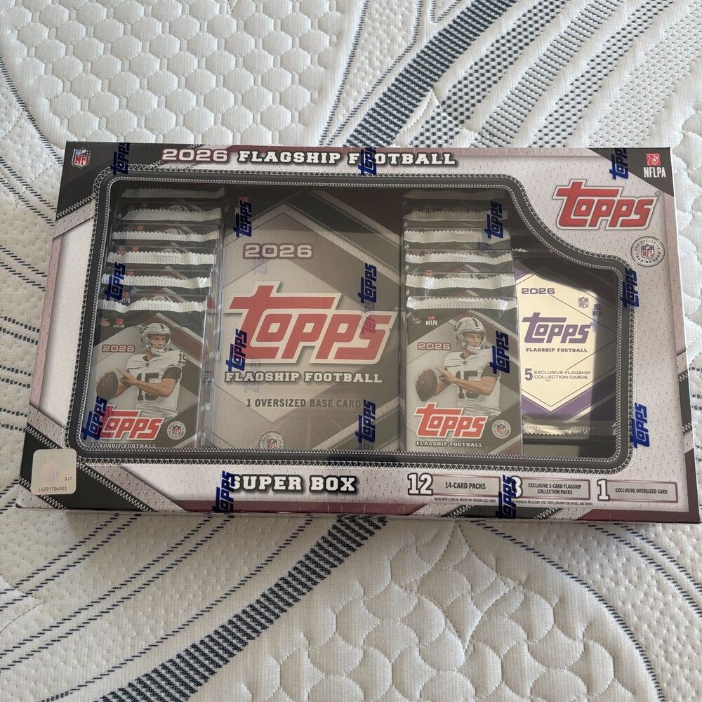 2026 Topps Flagship Football Trading Card Super Box Factory Sealed New NFL